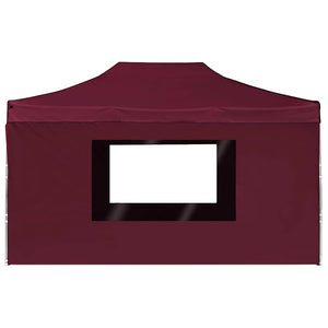 Gazebo Professionale Pieghevole Alluminio Pareti 4,5x3m Rosso 45499