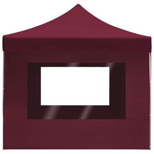 Gazebo Professionale Pieghevole Alluminio Pareti 4,5x3m Rosso 45499