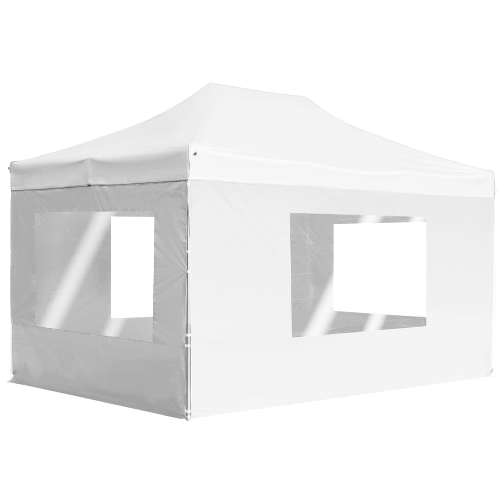 Gazebo Professionale Pieghevole in Alluminio Pareti 4,5x3m Bianco cod mxl 54663