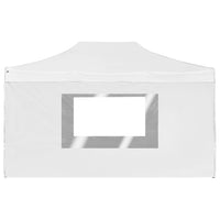 Gazebo Professionale Pieghevole in Alluminio Pareti 4,5x3m Bianco cod mxl 54663