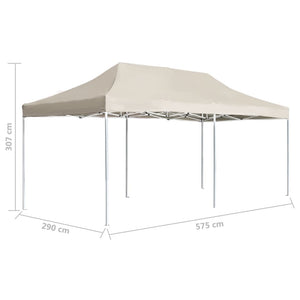 Gazebo Professionale Pieghevole in Alluminio 6x3 m Crema 45501