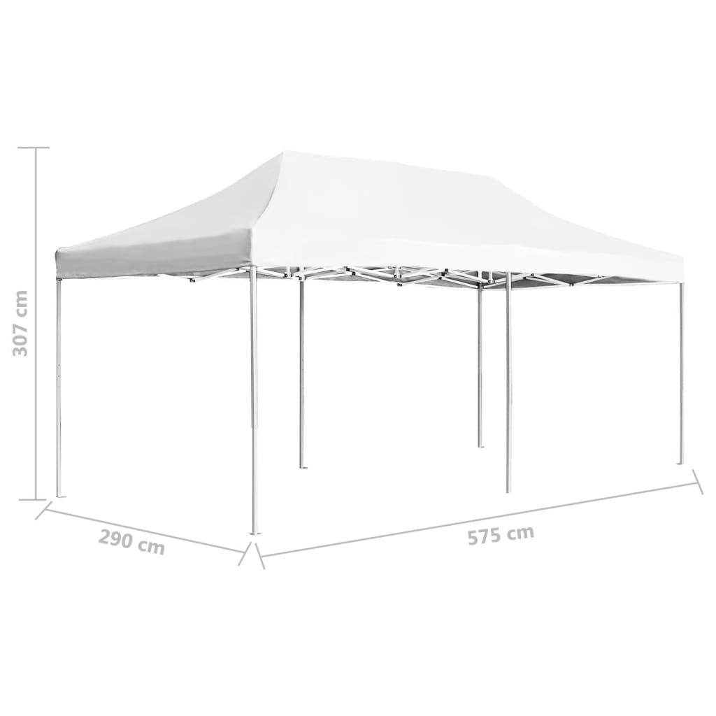 Gazebo Professionale Pieghevole Alluminio 6x3 m Bianco 45505