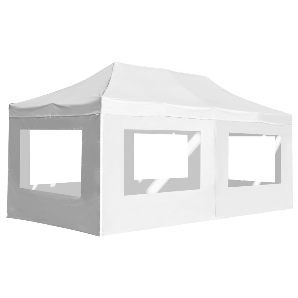 Gazebo Professionale Pieghevole Alluminio e Pareti 6x3m Bianco cod mxl 60036