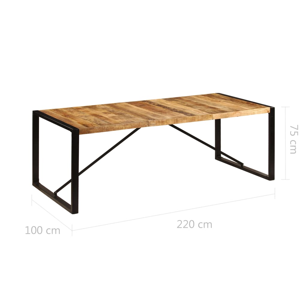 Tavolo da Pranzo 220x100x75 cm in Legno Massello di Mango 247408