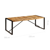 Tavolo da Pranzo 220x100x75 cm in Legno Massello di Mango 247408