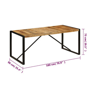 Tavolo da Pranzo 180x90x75 cm in Legno Massello di Mango 247414