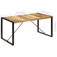 Tavolo da Pranzo 160x80x75 cm in Legno Massello di Mango 247417