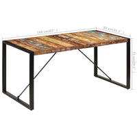 Tavolo da Pranzo 160x80x75 cm in Legno Massello di Recupero cod mxl 14935