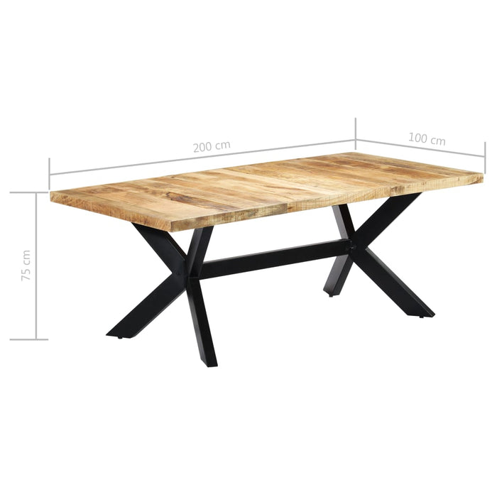 Tavolo da Pranzo 200x100x75 cm in Legno Massello di Mango 247427