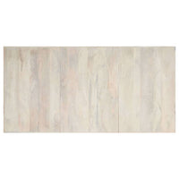 Tavolo da Pranzo Bianco 200x100x75 cm Legno Massello di Mango 247428