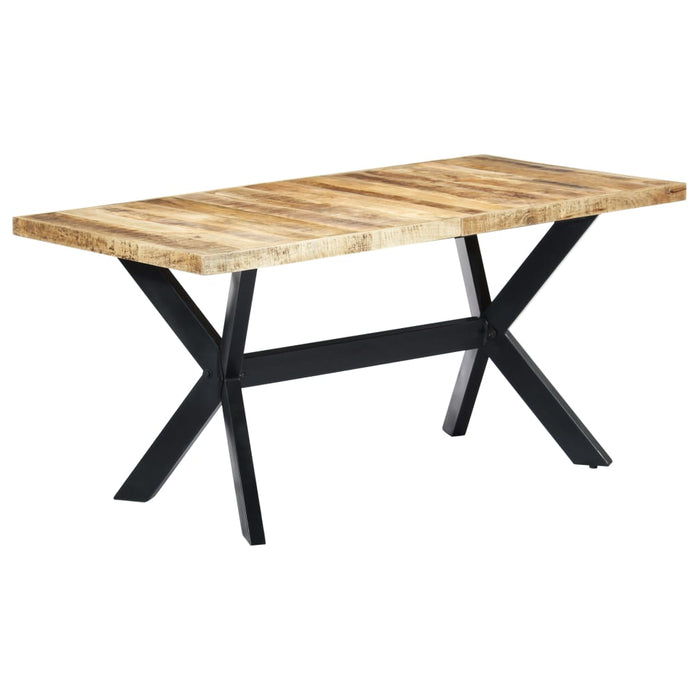 Tavolo da Pranzo 160x80x75 cm in Legno Massello di Mango Grezzo 247433