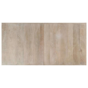 Tavolo da Pranzo Bianco 160x80x75 cm in Legno Massello di Mango 247434