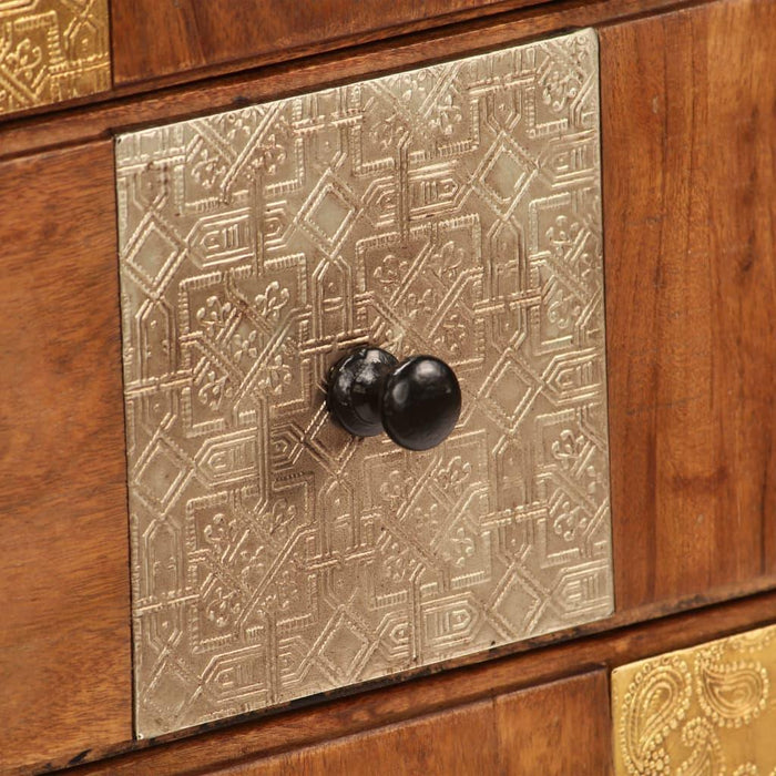 Mobiletto credenza consolle contenitore con cassetti 75 cm legno massello di acacia 4402208