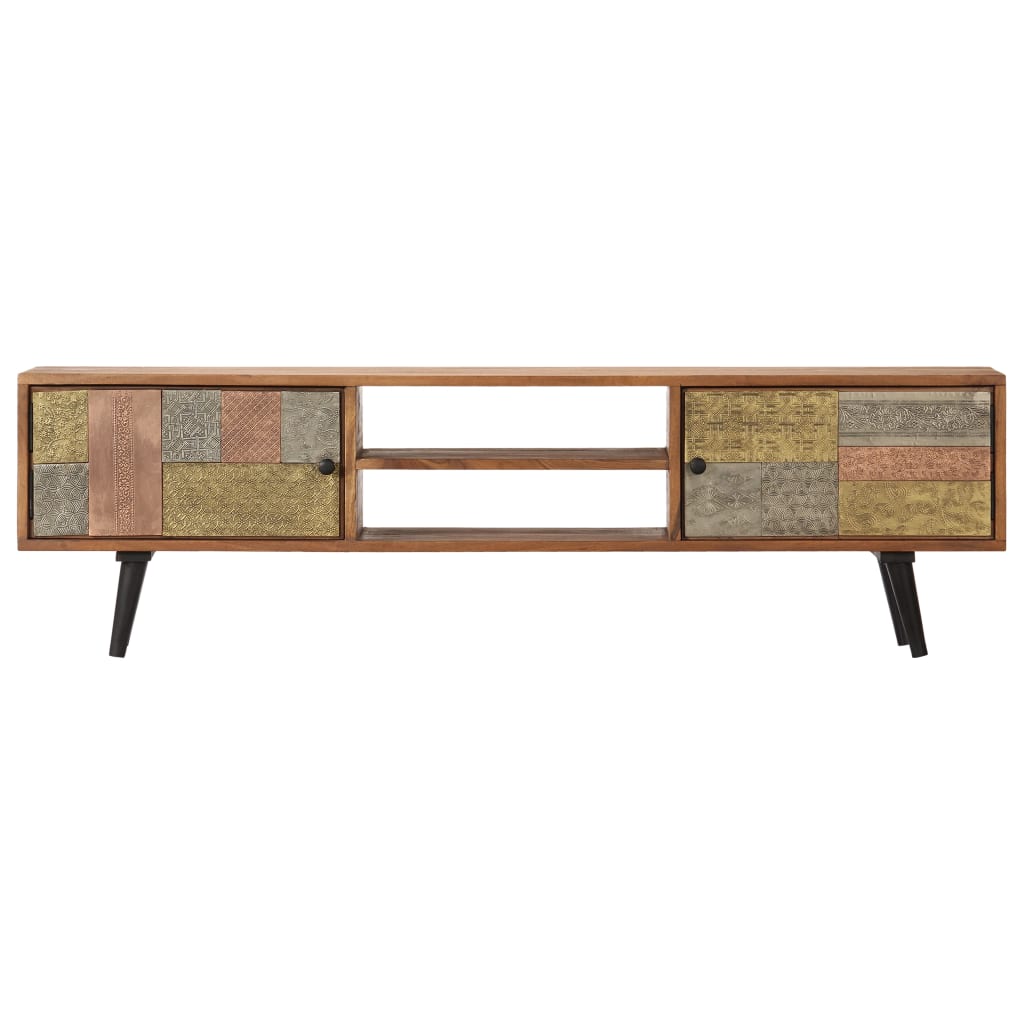 Mobile Porta TV-Mobile per TV-Credenza TV 140x30x40 cm in Legno Massello di Acacia