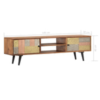 Mobile Porta TV-Mobile per TV-Credenza TV 140x30x40 cm in Legno Massello di Acacia