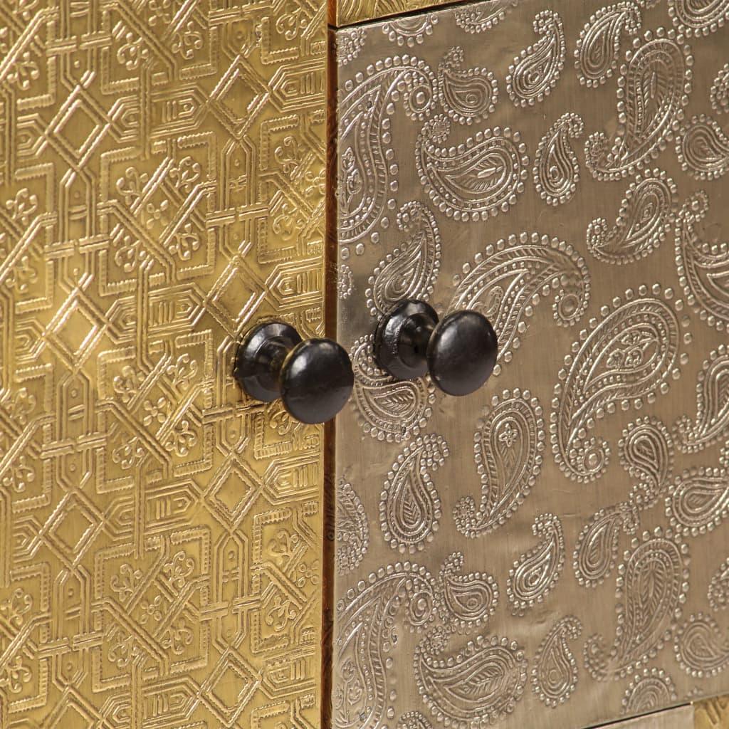 Credenza buffet consolle mobile contenitore 80 cm in legno massello di acacia 4402249