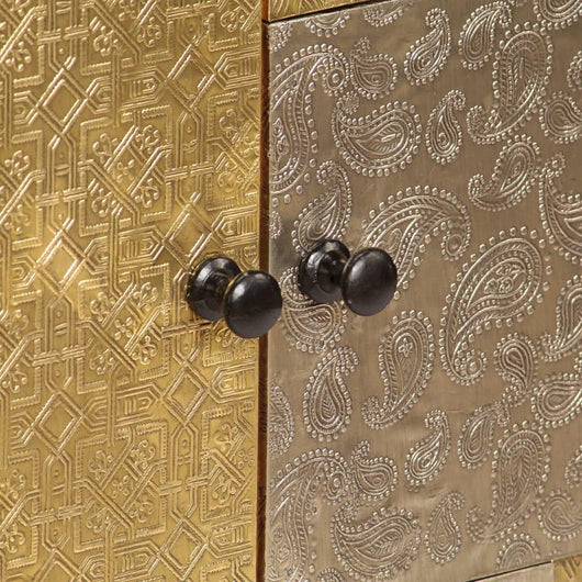 Credenza buffet consolle mobile contenitore 80 cm in legno massello di acacia 4402249