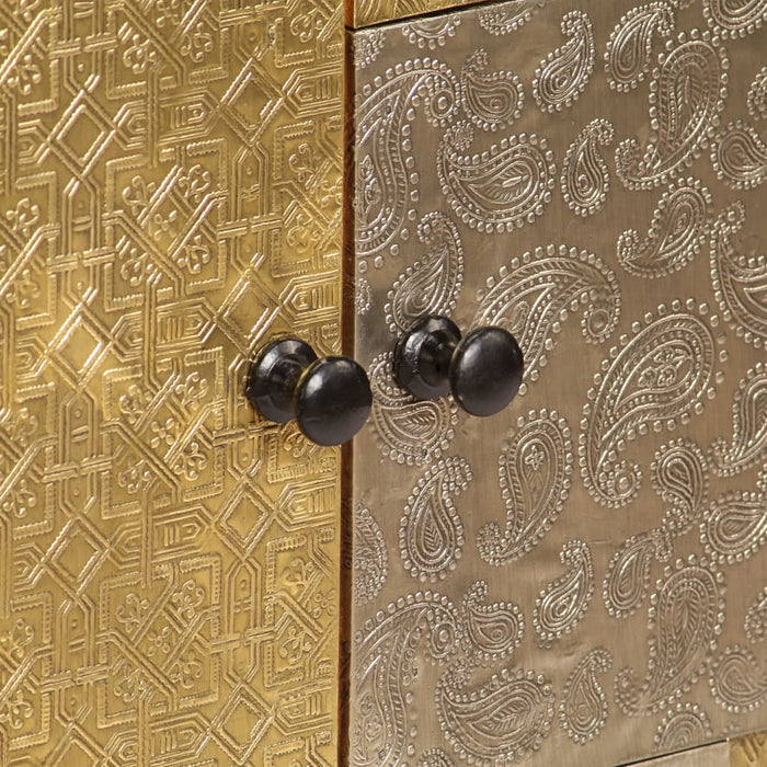 Credenza 80x30x75 cm in Legno Massello di Acacia cod mxl 18403