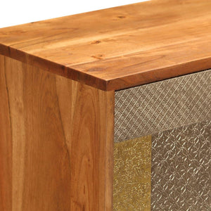 Credenza buffet consolle mobile contenitore 80 cm in legno massello di acacia 4402249