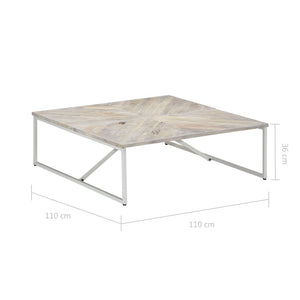 Tavolino da Salotto 110x110x36 cm in Legno Massello di Mango 247698