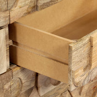 Mobile Alfabeto 6 Cassetti 120x35x79 cm in Legno Massello Mango