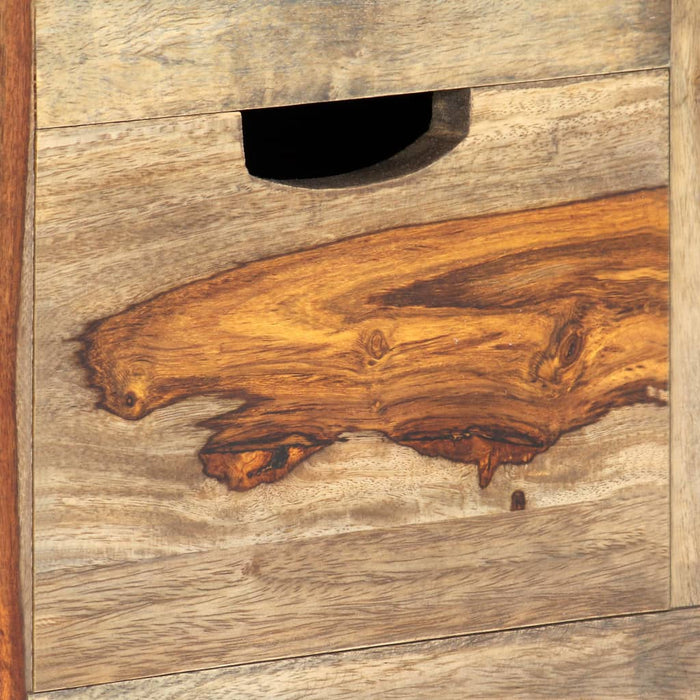 Credenza Grigia 100x30x50 cm in Legno Massello di Acacia 247751