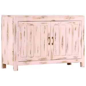 Credenza Rosa Chiaro 110x35x70cm in Legno Massello di Mango cod mxl 23699