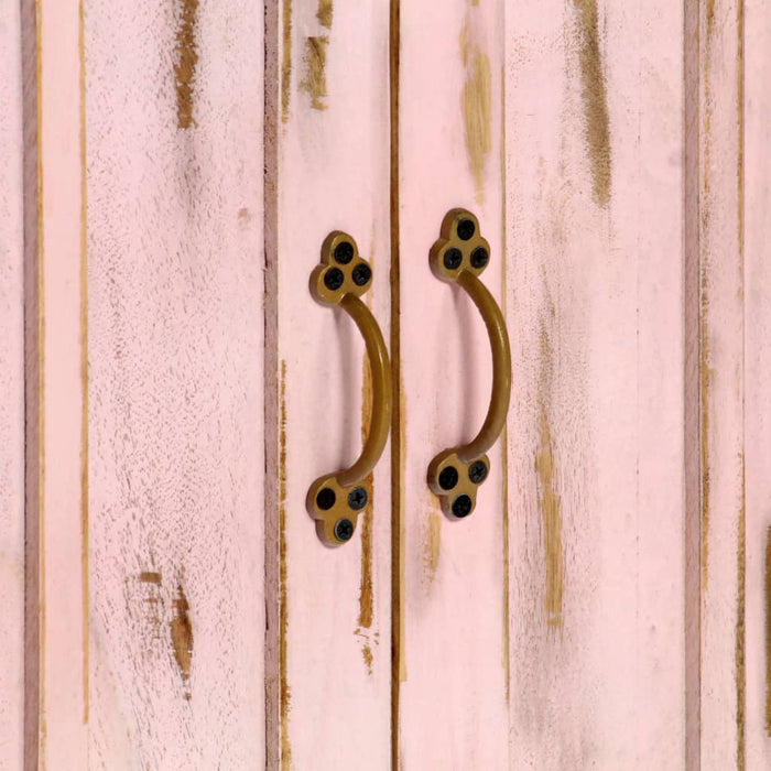 Credenza Rosa Chiaro 110x35x70cm in Legno Massello di Mango cod mxl 23699