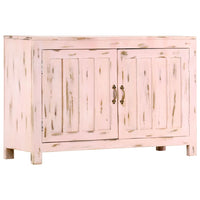 Credenza Rosa Chiaro 110x35x70 cm in Legno Massello di Mango 247764