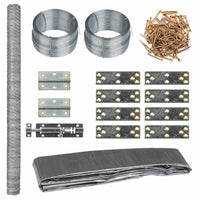 Pollaio 4,5x1,5x2 m in Legno di Pino Impregnato e Acciaiocod mxl 117108