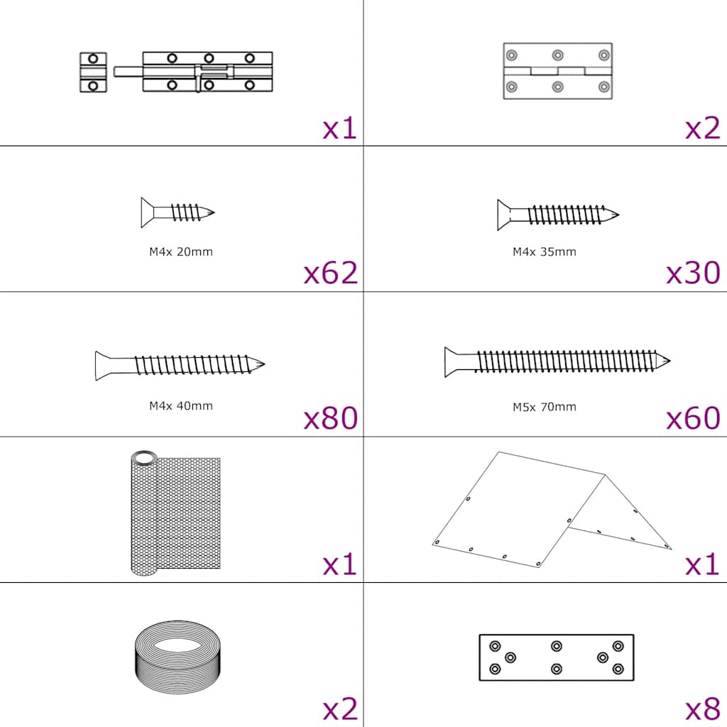 Pollaio 4,5x1,5x2 m in Legno di Pino Impregnato e Acciaiocod mxl 117108