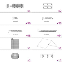 Pollaio 6x1,5x2 m in Legno di Pino Impregnato e Acciaiocod mxl 93148