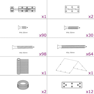 Pollaio 6x1,5x2 m in Legno di Pino Impregnato e Acciaiocod mxl 93148