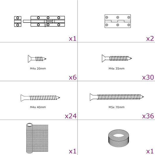 Pollaio 1,5x1,5x1,5 m in Acciaio 170742