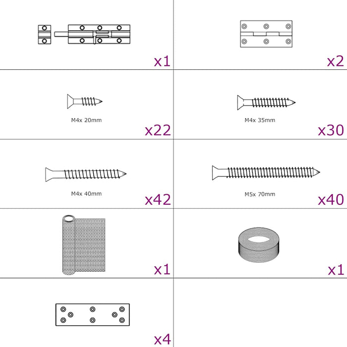 Pollaio 3x1,5x1,5 m in Legno di Pino Impregnato e Acciaiocod mxl 93149