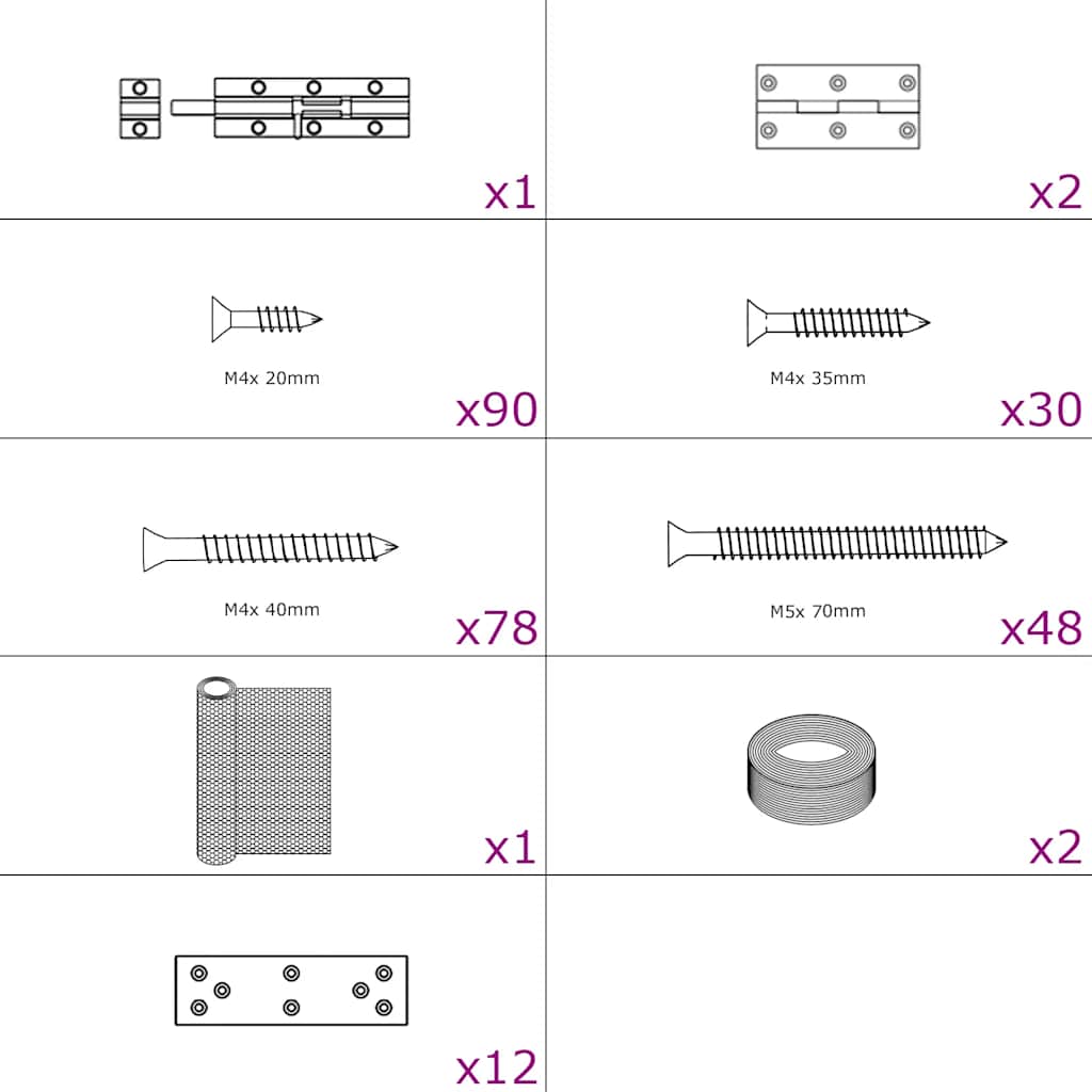 Pollaio 6x1,5x1,5 m in Acciaio 170744