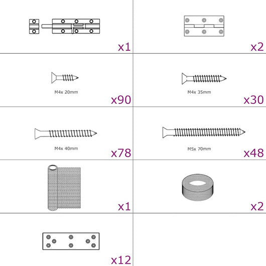 Pollaio 6x1,5x1,5 m in Acciaio 170744