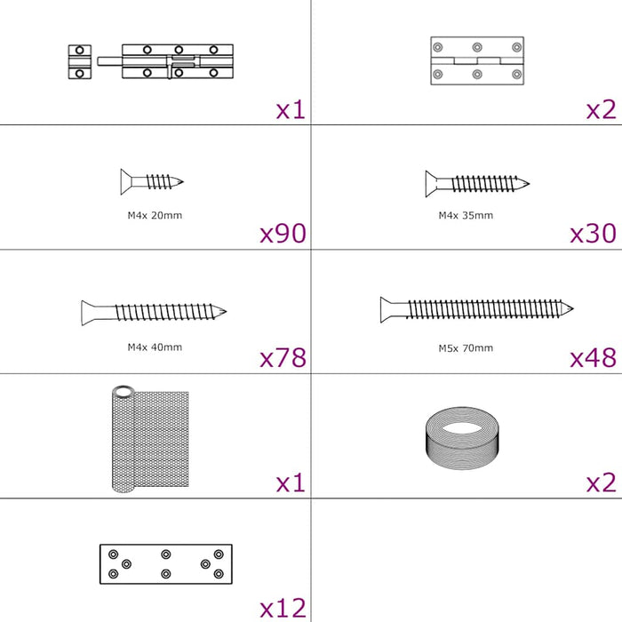 Pollaio 6x1,5x1,5 m in Acciaio 170744