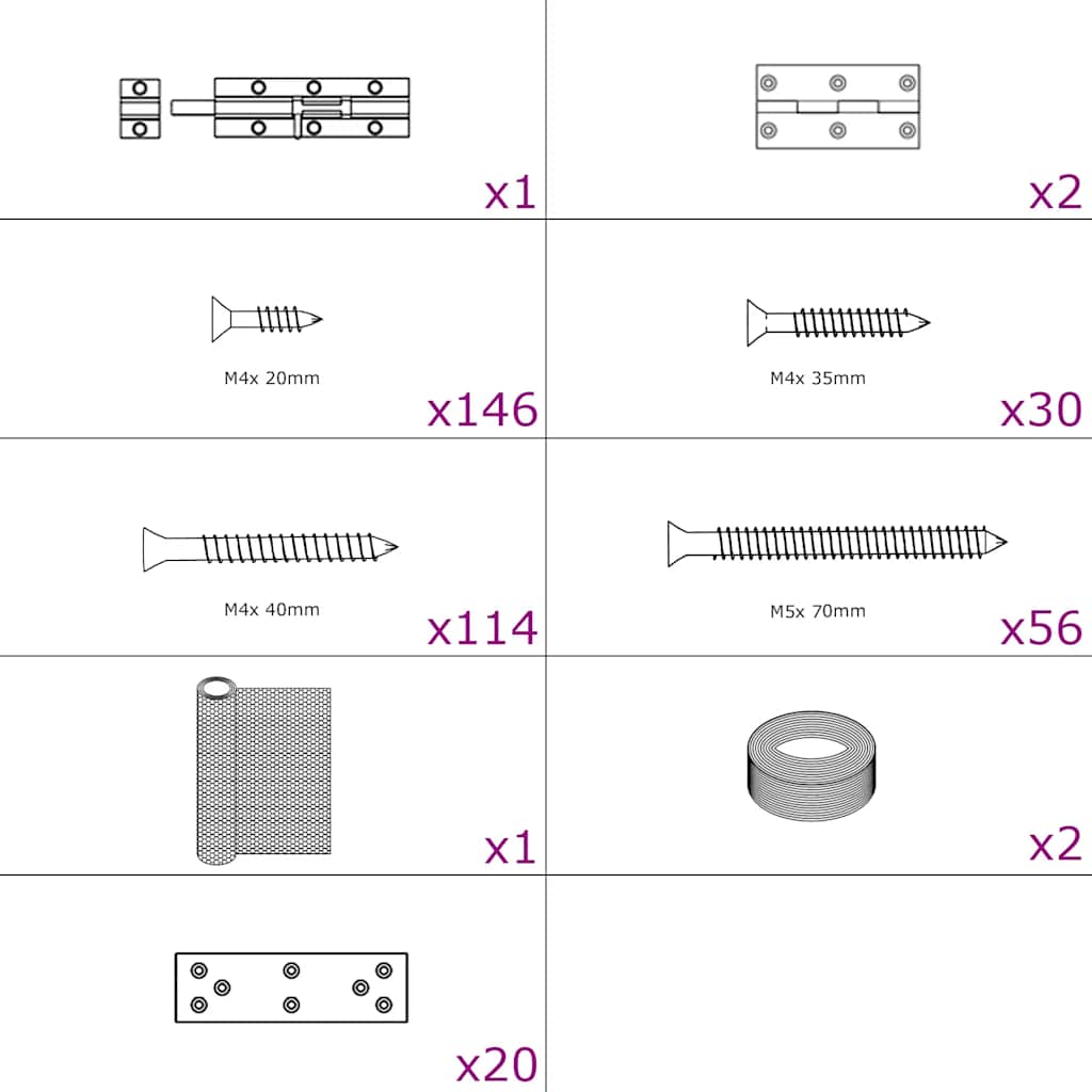 Pollaio 9x1,5x1,5 m in Acciaio 170745