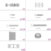 Pollaio 9x1,5x1,5 m in Acciaio 170745