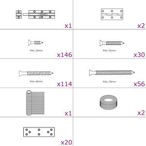 Pollaio 9x1,5x1,5 m in Acciaio 170745