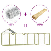 Pollaio 6x1,5x2 m in Legno di Pino Impregnato 170749