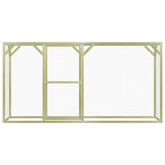 Pollaio 3x1,5x1,5 m in Legno di Pino Impregnato 170751