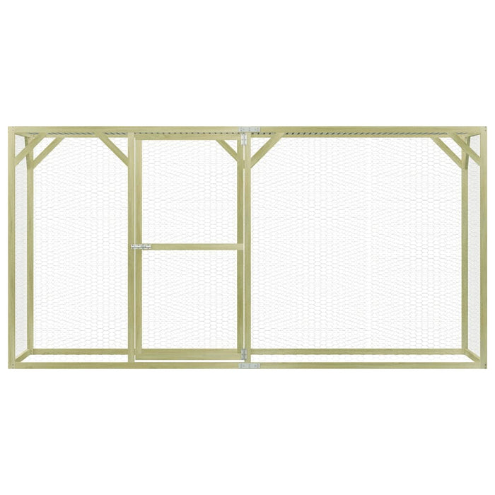 Pollaio 3x1,5x1,5 m in Legno di Pino Impregnato 170751