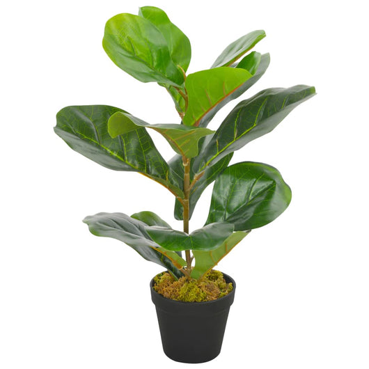 Pianta Artificiale di Ficus Lyrata con Vaso Verde 45 cmcod mxl 104381