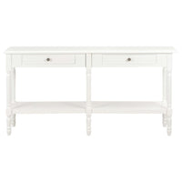 Credenza Bianca 150x35x77 cm in Legno Massello 249825