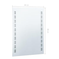 Specchio da Parete a LED per Bagno-Specchio a Muro 60x80 cm 933669