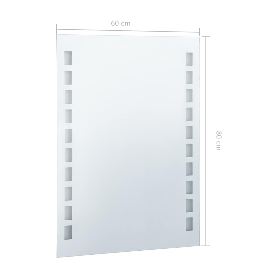 Specchio da Parete a LED per Bagno 60x80 cm