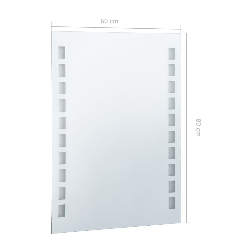 Specchio da Parete a LED per Bagno 60x80 cm 144697