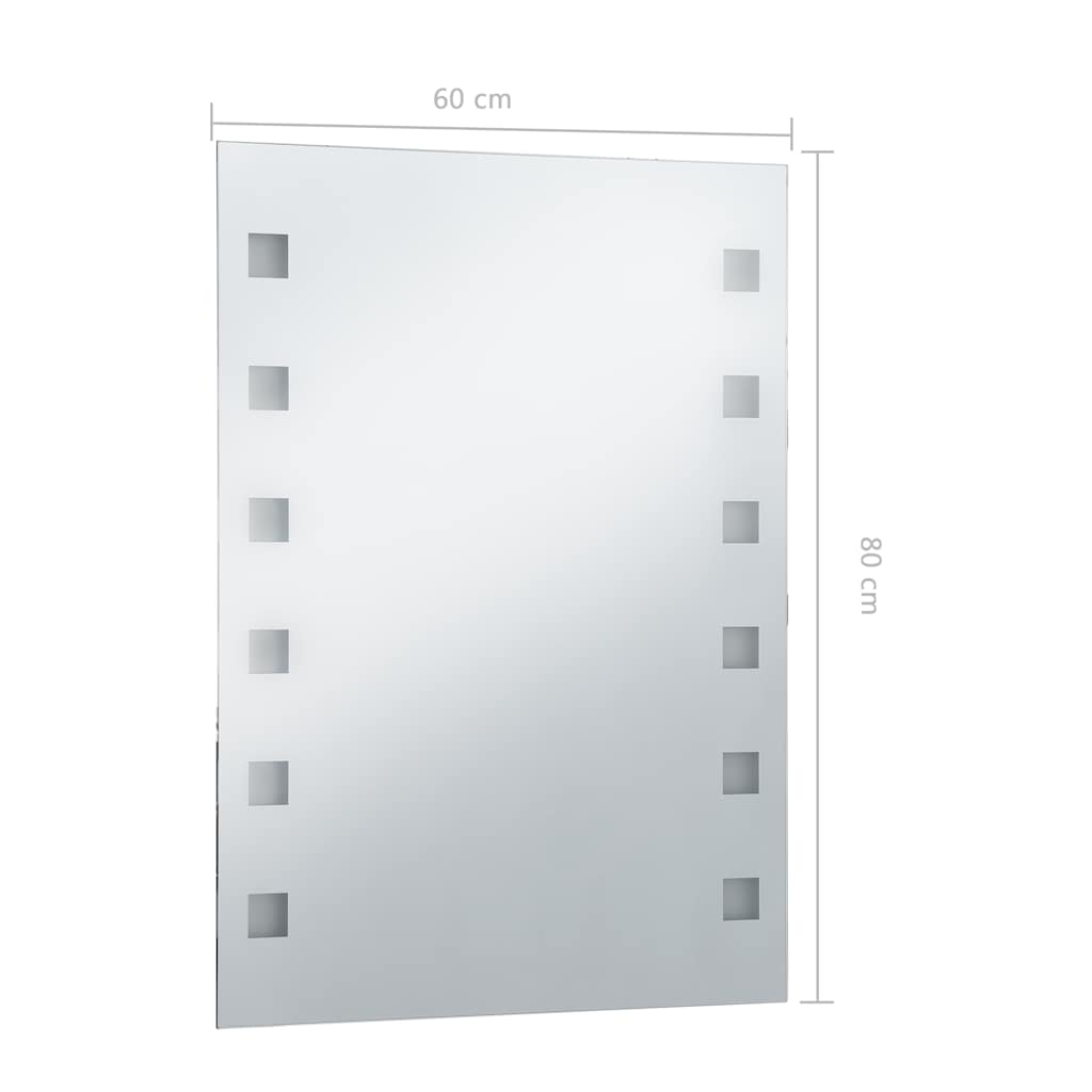 Specchio da Parete a LED per Bagno 60x80 cm 144700